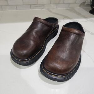 RARE Mens Leather  vintage 90's Y2K Doc DR MARTENS Slides Mules CLOGS